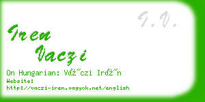 iren vaczi business card